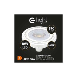 Biała żarówka LED GU10, 10W, 3000K. Idealna do nastrojowego oświetlenia.