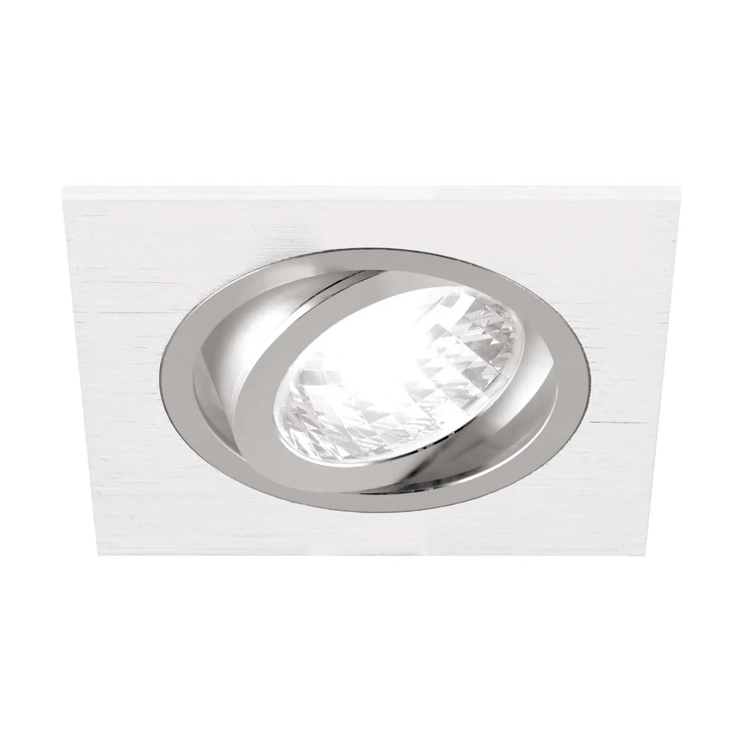 Struhm Lampa podtynkowa ALUM D 1xGU10 50W 9,3x9,3cm biala/chrom
