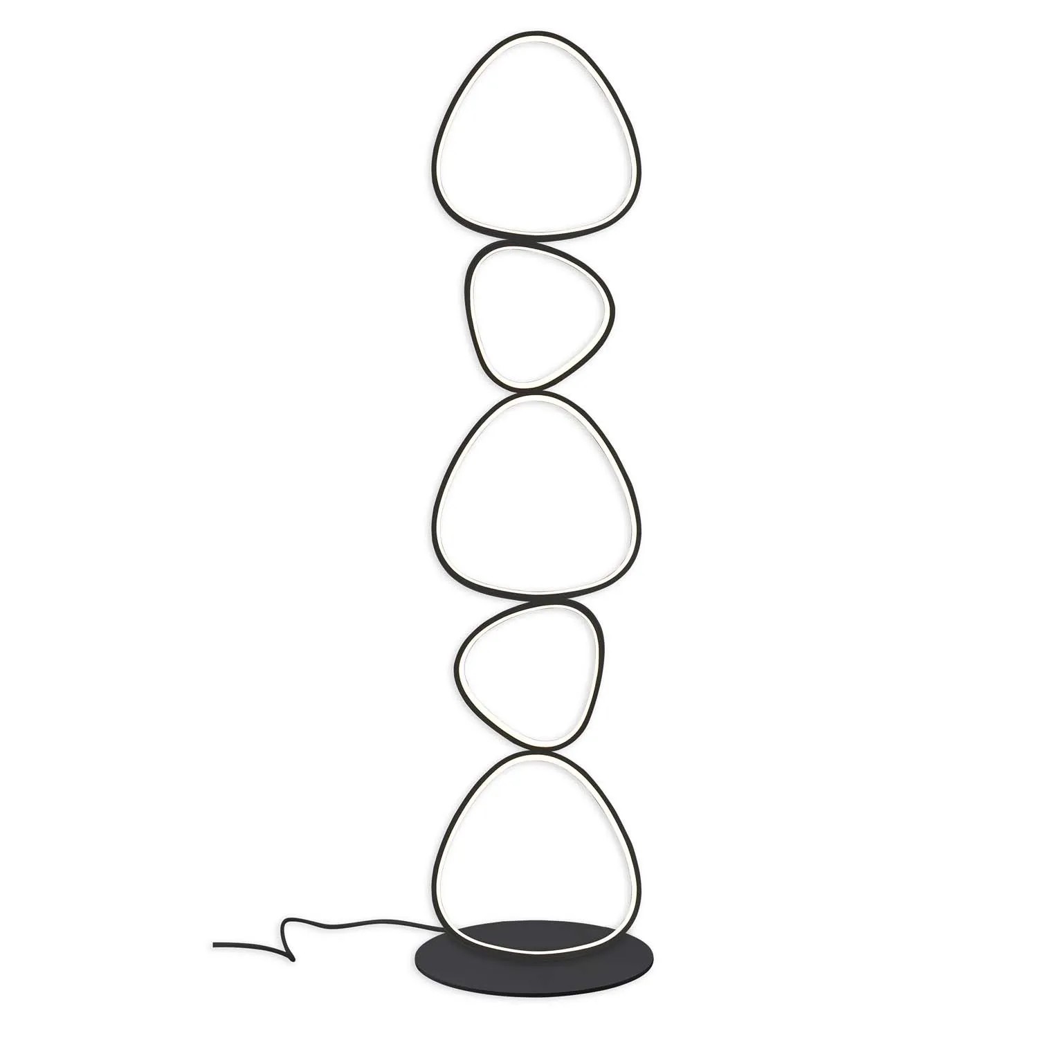 Goldlux Lampa podłogowa LED PETRA 48W 4000K 7400lm czarna