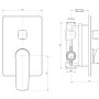 Valvex Bateria wannowa 3f podtynkowa Soho chrom_2