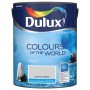 Dulux Colours of the World farba do ścian, Polarne Mgiełka, 5L. Wiadro farby z próbką koloru.