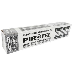 Opakowanie elektrod spawalniczych t.b.t. Pirotec, uniwersalne, 2,5mm - 350mm, 5kg.