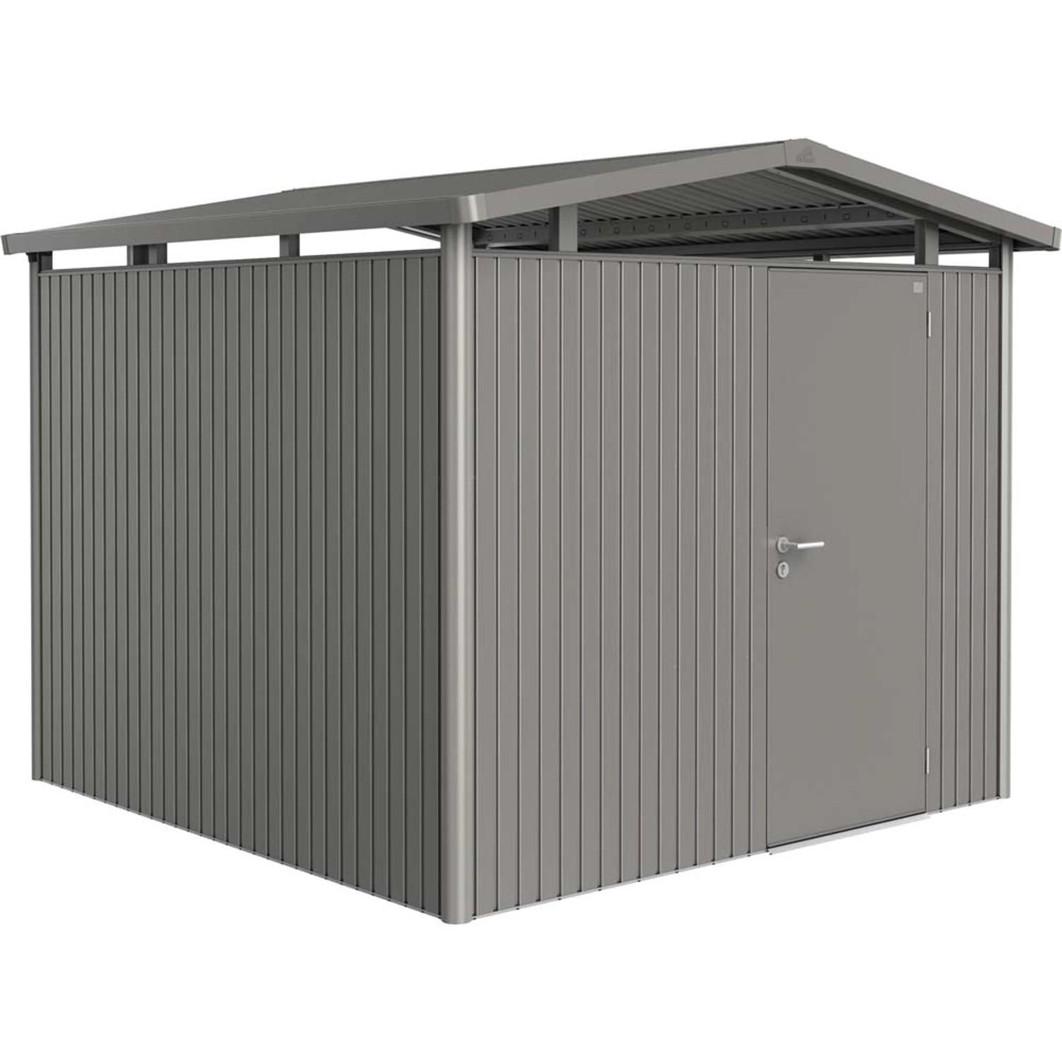 Biohort Domek ogrodowy szary kwarc drzwi pojedyncze - 273 x 278 cm