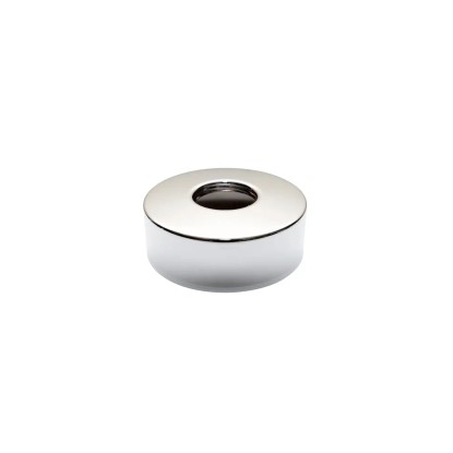 Tycner Rozeta 3/4 cala płaska, chrom h-24 mm, D-67 mm, z gwintem