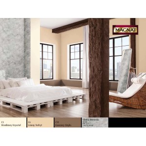 Pokój dzienny z farbami do ścian t.b.t. i farbami Magnat.