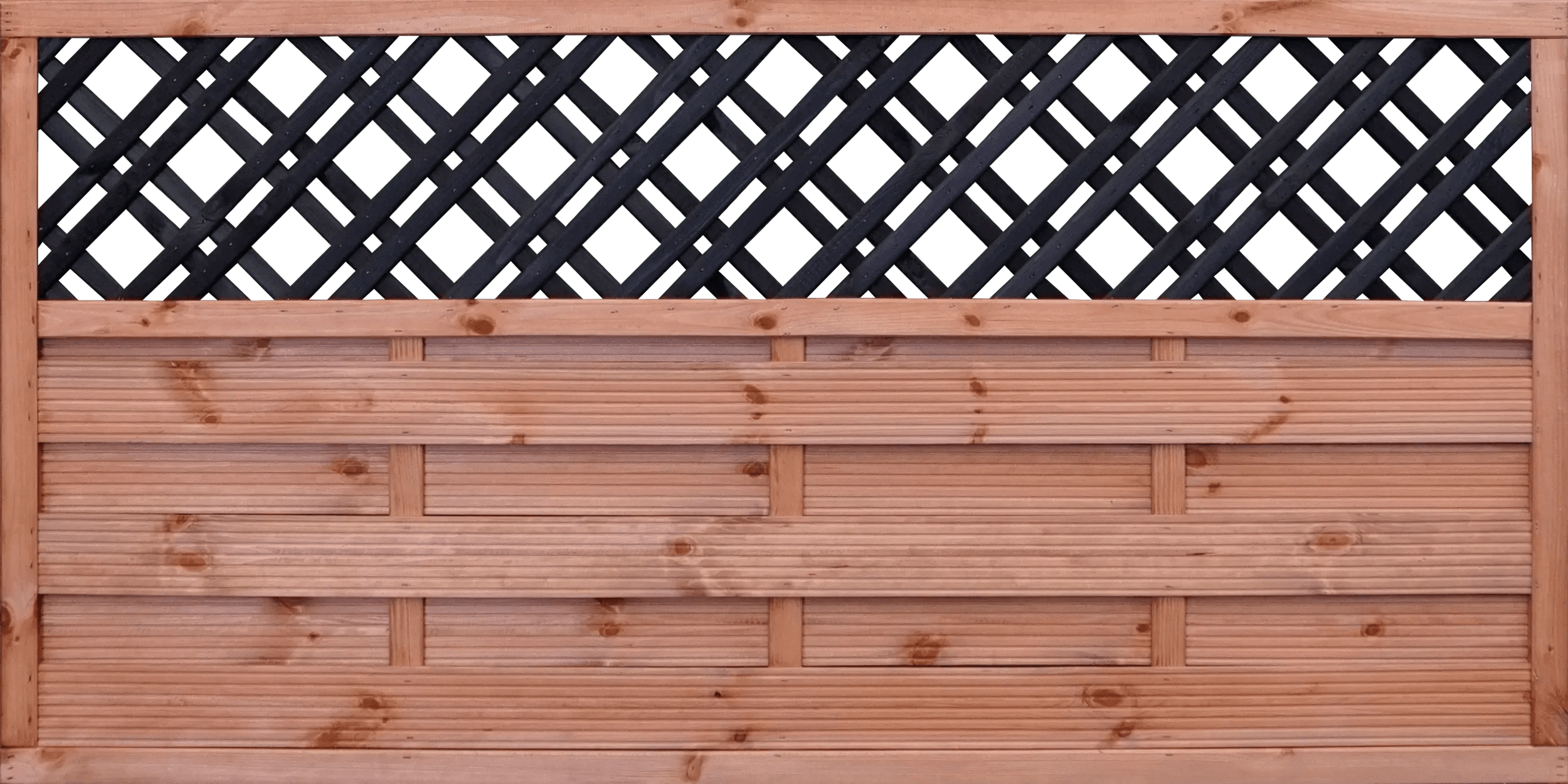 Płot ażurowy Duo natur/antr - 180 x 90 cm