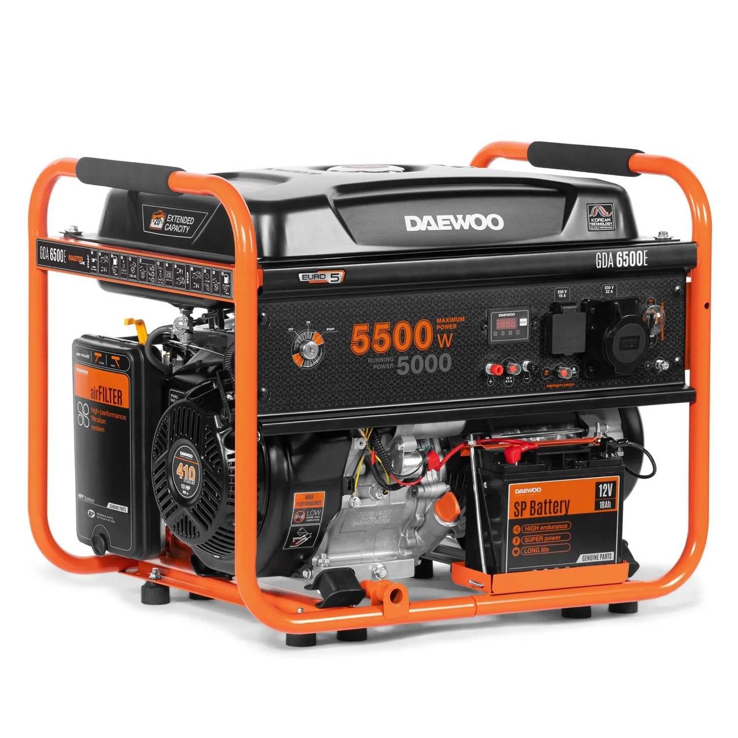 DAEWOO Agregat prądotwórczy benzynowy GDA 6500E 5500W