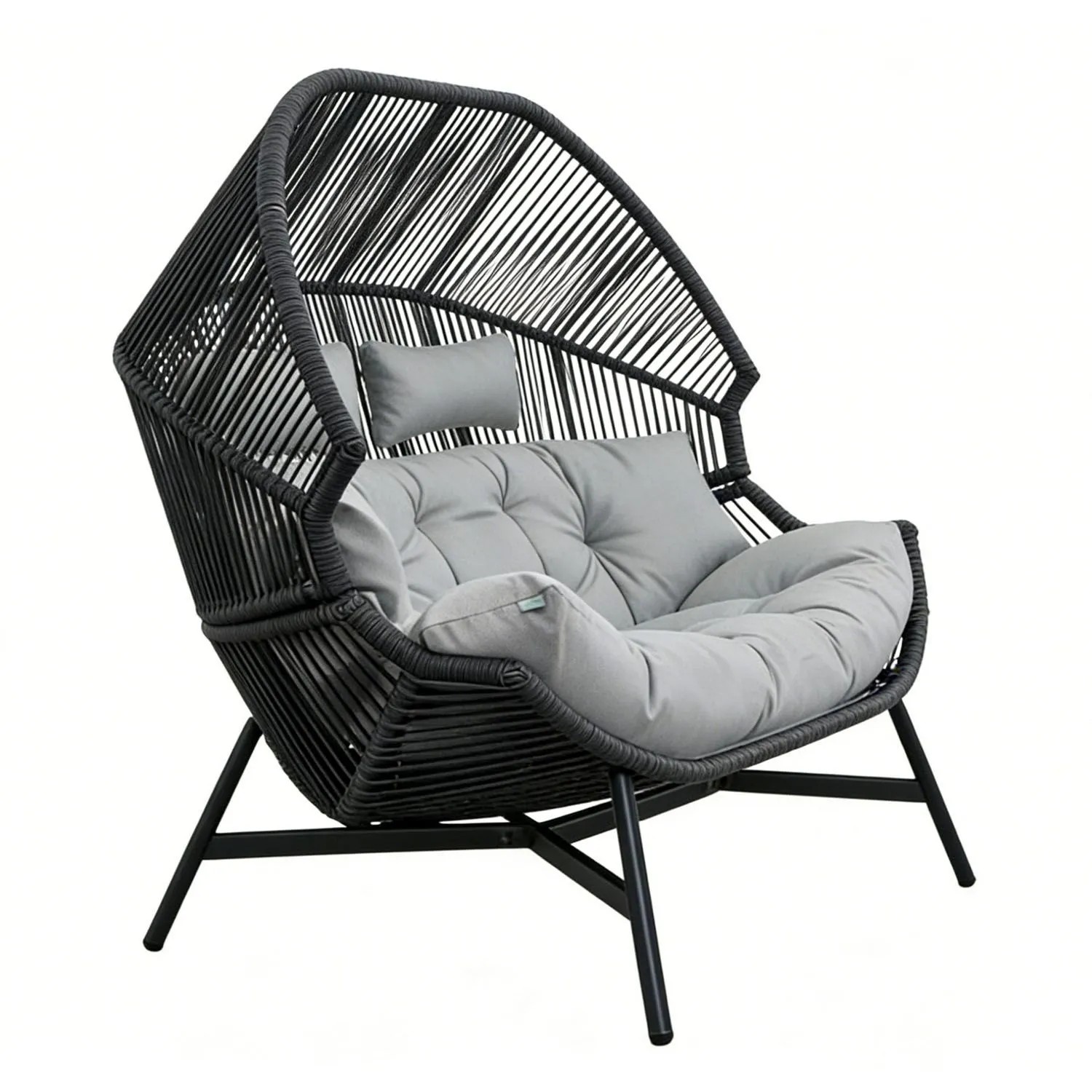 Fotel ogrodowy HOLA 2-osobowy szary