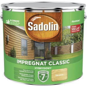 Sadolin Classic impregnat do drewna, dąb jasny, do użytku zewnętrznego. Grunt do drewna dla optymalnej ochrony.