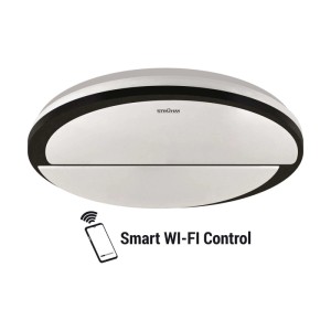 Struhm Plafon okrąg. SMART WI-FI POLAR LED C 48W CCT 3540lm IP44 śr. 48cm czarny
