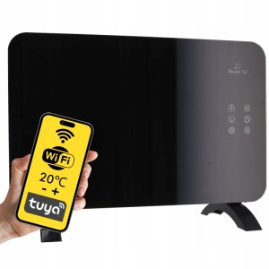 Mission Air Konwektor elektryczny Porto czarny WiFi 1000W