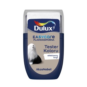 Tester koloru Dulux EasyCare, efektowny brąz do ścian.
