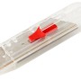 Ostrza łamane LUX Comfort 18 mm, 5 sztuk w przezroczystym plastikowym pojemniku.