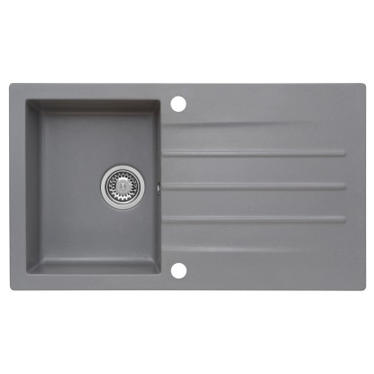 Zlewozmywak Mojito 1-kom. z ociekaczem, szary 86x50 cm