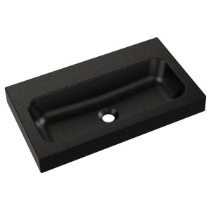 Czarna umywalka nablatowa t.b.t. do blatów.