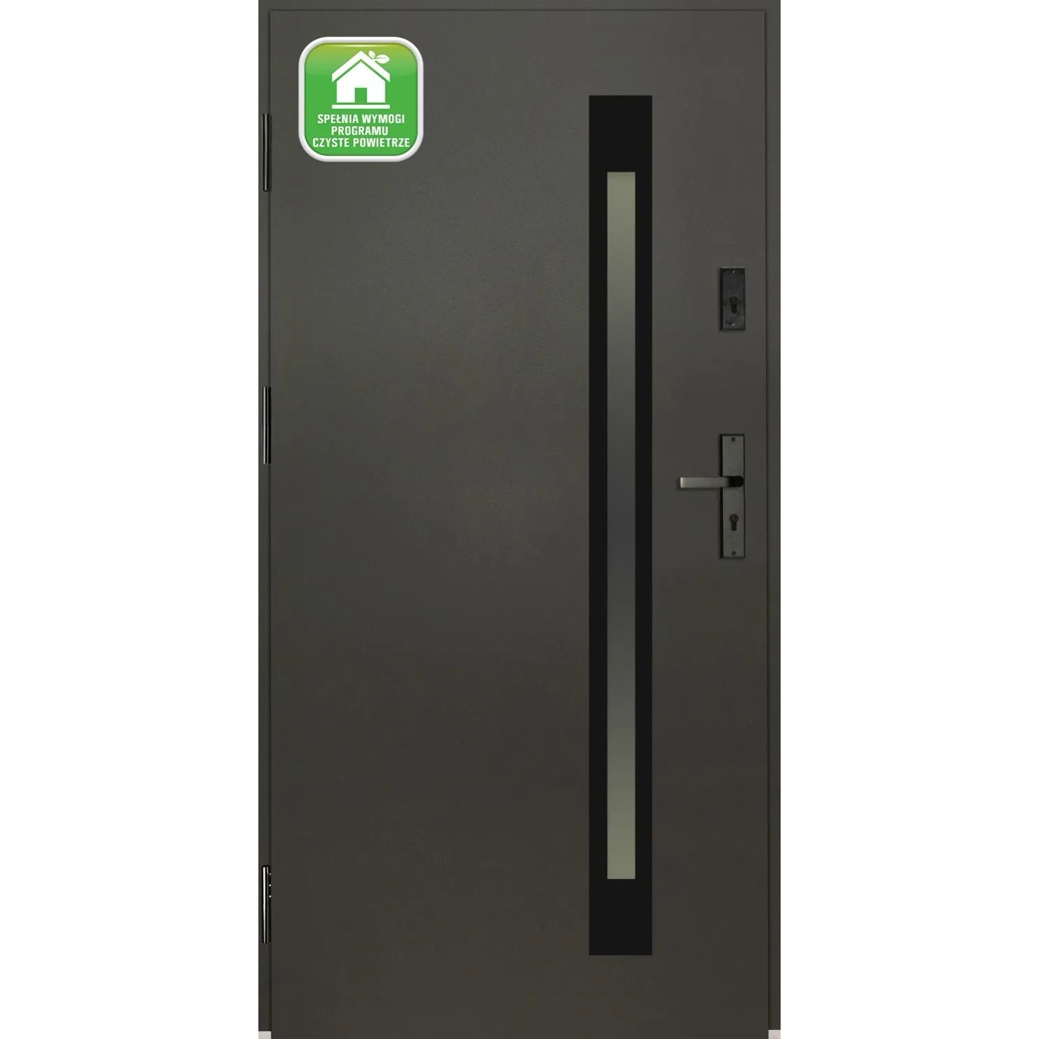 Splendoor Drzwi zewnętrzne Vitra Antracyt 90L otwierane na zewn. 103x208