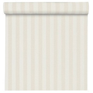 Tapeta flizelinowa Rasch Trianon XIII 515312: Rolka z białymi paskami o wyglądzie tkaniny.