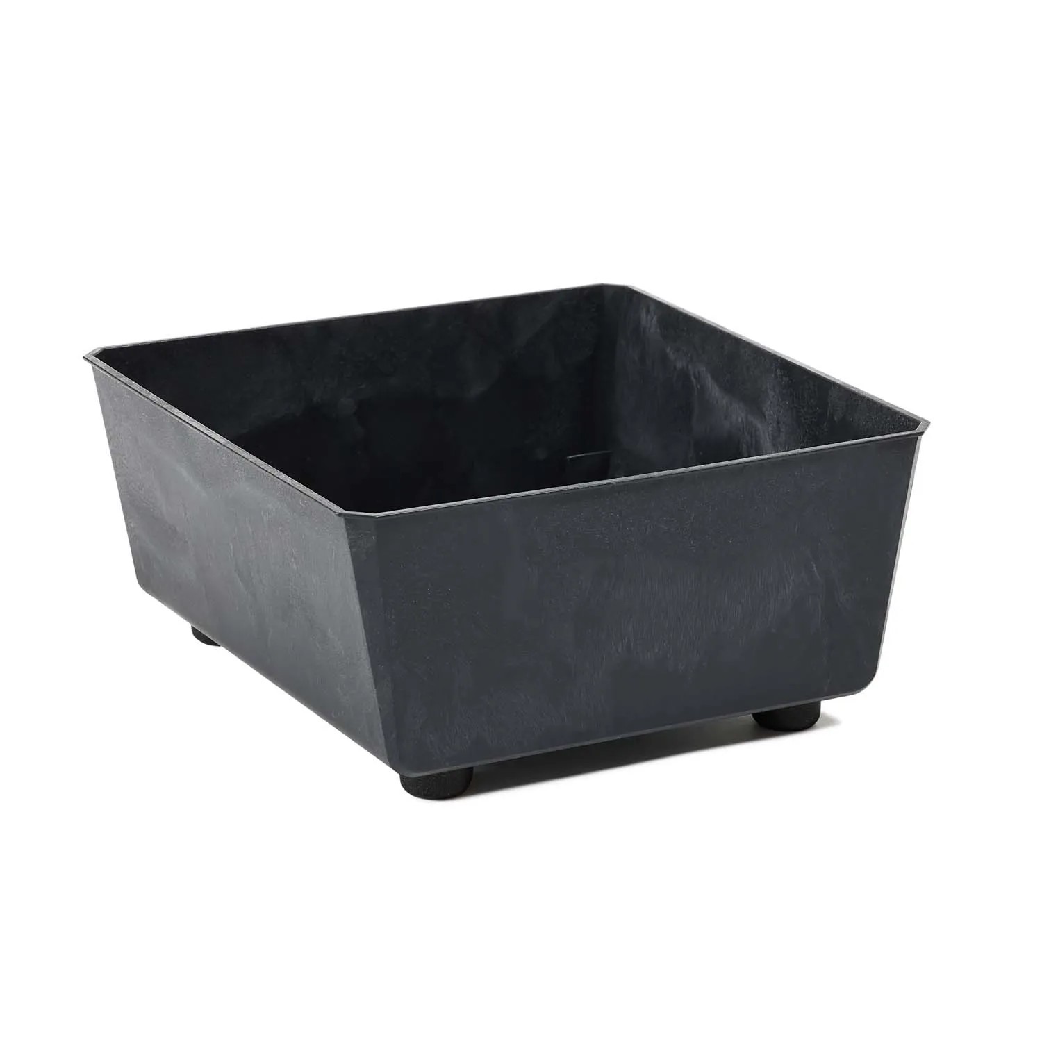 Skrzynka Saga czarna beton recycled - 28,5 x 28,5