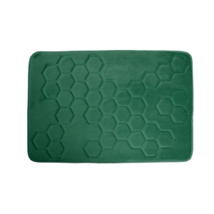 Zielona mata łazienkowa z wypukłym wzorem sześciokątów, kategoria Dywaniki i maty łazienkowe.