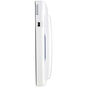 Biały domofon t.b.t., widok z boku.