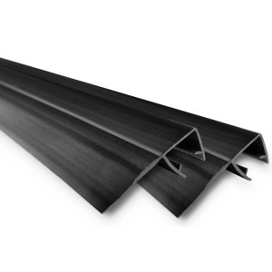 Czarna uszczelka prysznicowa t.b.t. do kabin prysznicowych, widok szczegółowy.