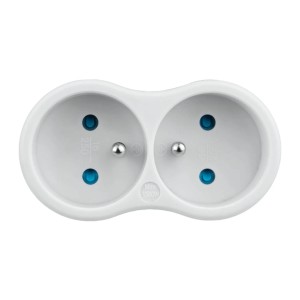 Biały rozgałęźnik t.b.t. do dwóch urządzeń.