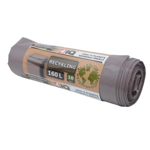 Rolka szarych worków na śmieci 160L do recyklingu, pozostałe akcesoria ogrodowe