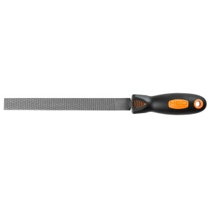 Pilnik NEO Tools, tarnik do drewna z ergonomicznym uchwytem do obróbki drewna.