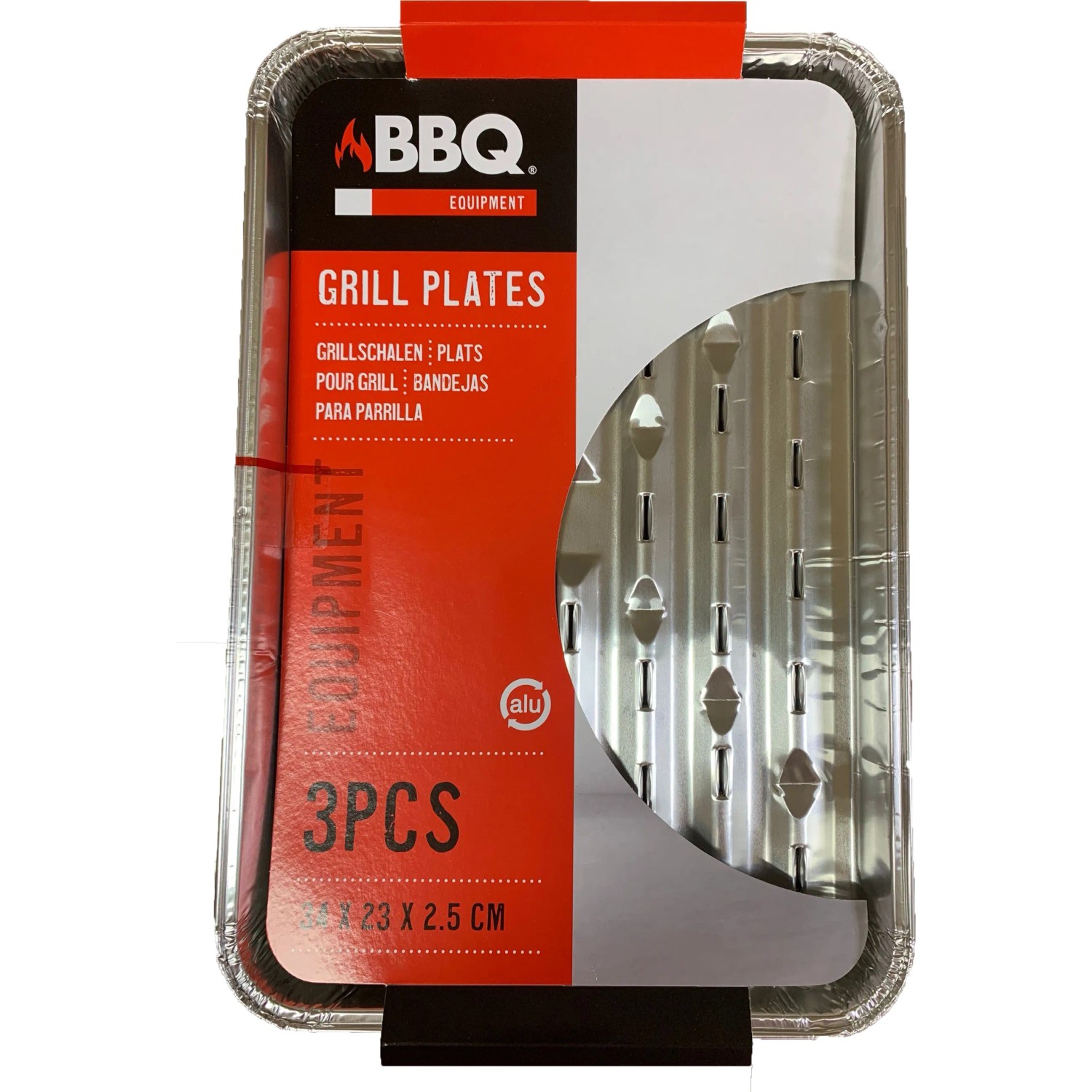 Tacki do grillowania BBQ, zestaw 3 szt., aluminiowe tacki do grillowania, akcesoria do grilla.