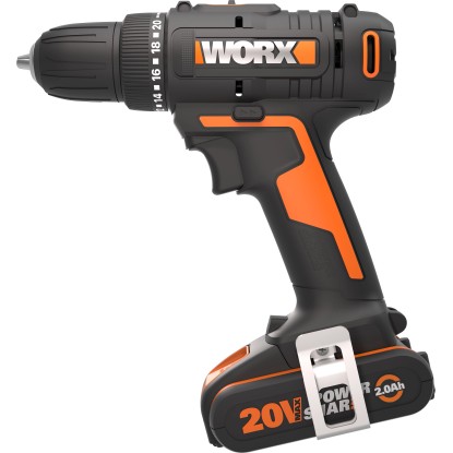 WORX Wiertarko-wkrętarka akumulatorowa WX100 20V 2,0 Ah