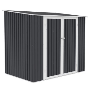Domek ogrodowy metalowy Kent Cold Grey - 222x149 cm, wys. 194 cm