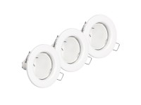 DPM Oprawy sufitowe okrągłe GU10 3,5W 3000K 250lm białe 3-pak. DPM Oprawy sufitowe okrągłe GU10 3,5W 3000K 250lm białe 3-pak.