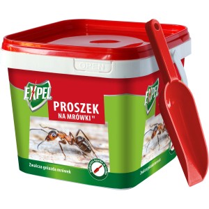 Expel środek na mrówki w wiaderku z miarką.