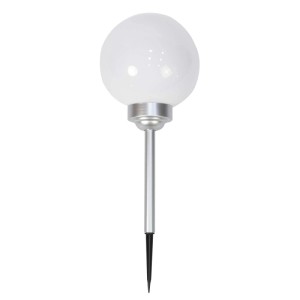 4iQ Lampa solarna LED ZENIT śr. 20 cm srebrna