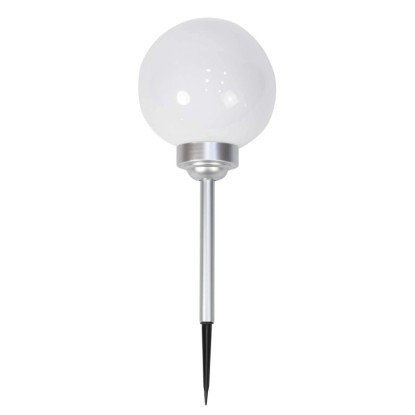 4iQ Lampa solarna LED ZENIT śr. 20 cm srebrna