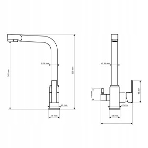 Granitan Bateria kuchenna filtrująca Node chrom