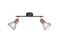 Polux Listwa halogenowa SOFIA czarna 2x8W E14