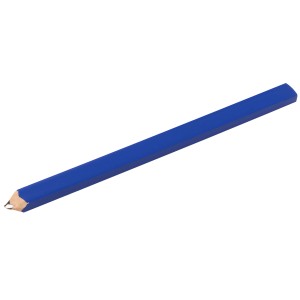 Niebieski ołówek stolarski LUX Classic, 18 cm, do prac budowlanych i obróbki drewna.