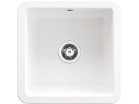 Deante Zlewozmywak ceramiczny LUMI 1-kom. biały - 45,7 x 45,7 cm