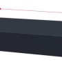 Gutta Prostokątny daszek BS 160x90 cm w kolorze antracytowym, z wymiarami do montażu.