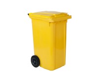 Pojemnik żółty na odpady z tworzyw sztucznych i metale - 240 l