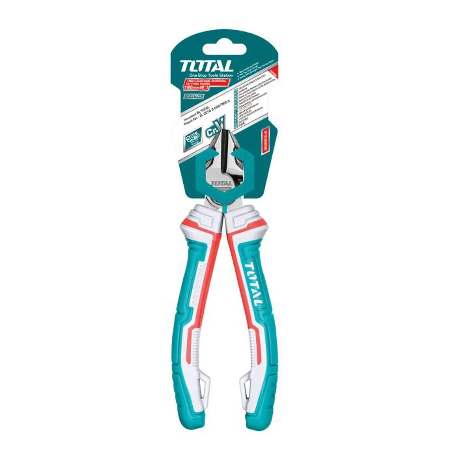 TOTAL Tools Szczypce tnące boczne wzmocnione - 160 mm