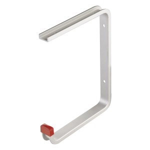 Hak sufitowy profil U z anodyzowanego aluminium z gumową nakładką, nośność 15 kg.