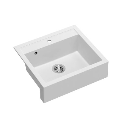 Zlewozmywak Barry 1-kom. farmerski biały 60x54 cm