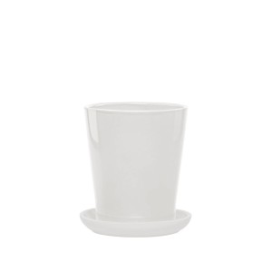 Donica z podstawką Irma biała - 28 cm