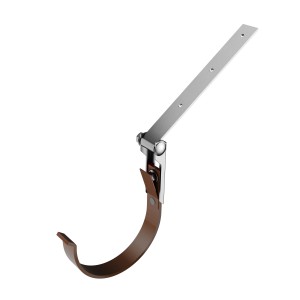 Uchwyt rynny z tworzywa sztucznego t.b.t., brązowo-srebrny.