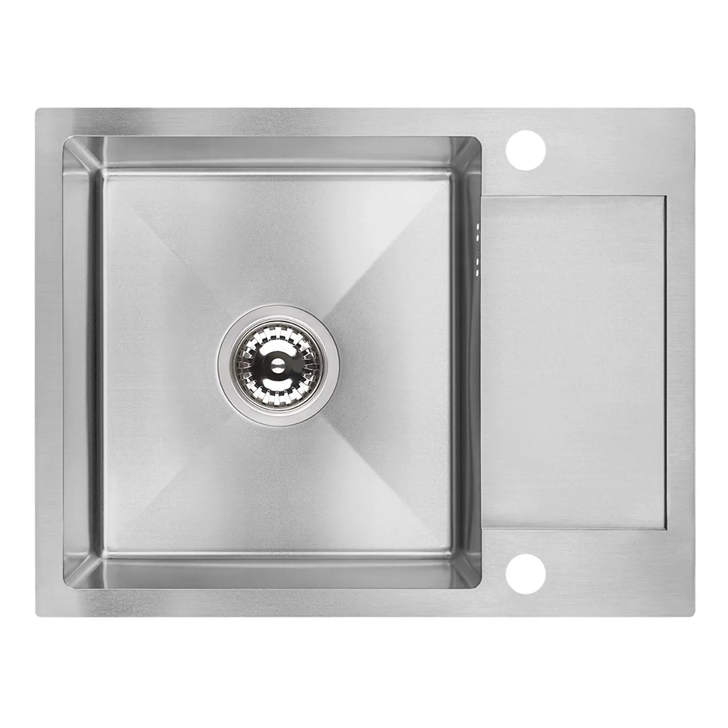 Laveo Zlewozmywak wpuszczany MARMARA 1-kom. z ociekaczem inox - 44 x 57 cm