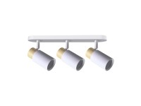 Candellux Lampa sufitowa ROLAR listwa 3xGU10 15W biel+drewno