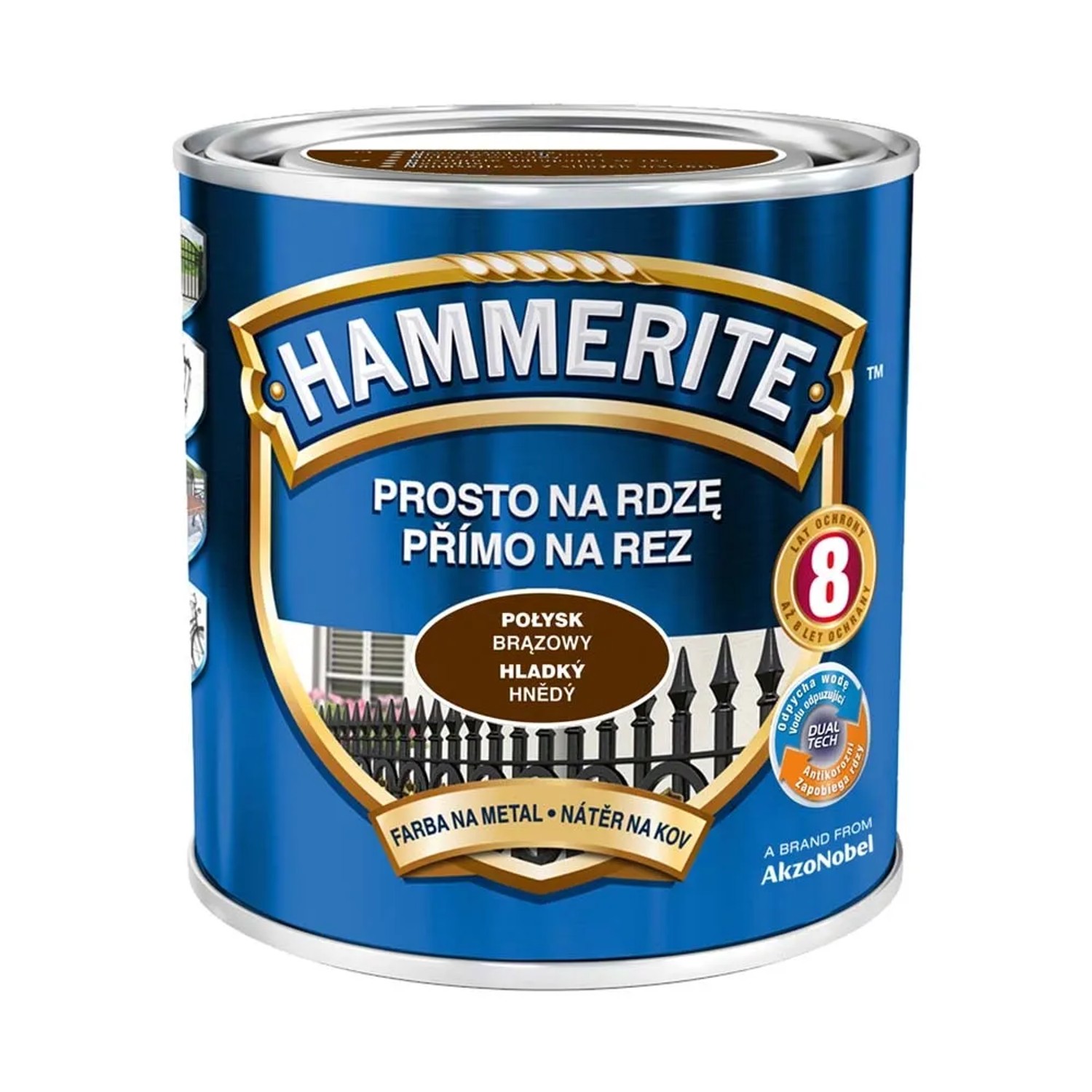 Hammerite Emalia antykorozyjna brązowa połysk 700 ml