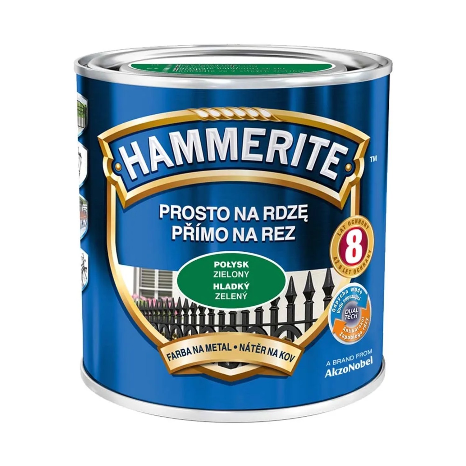 Hammerite Emalia antykorozyjna zielona połysk 700 ml